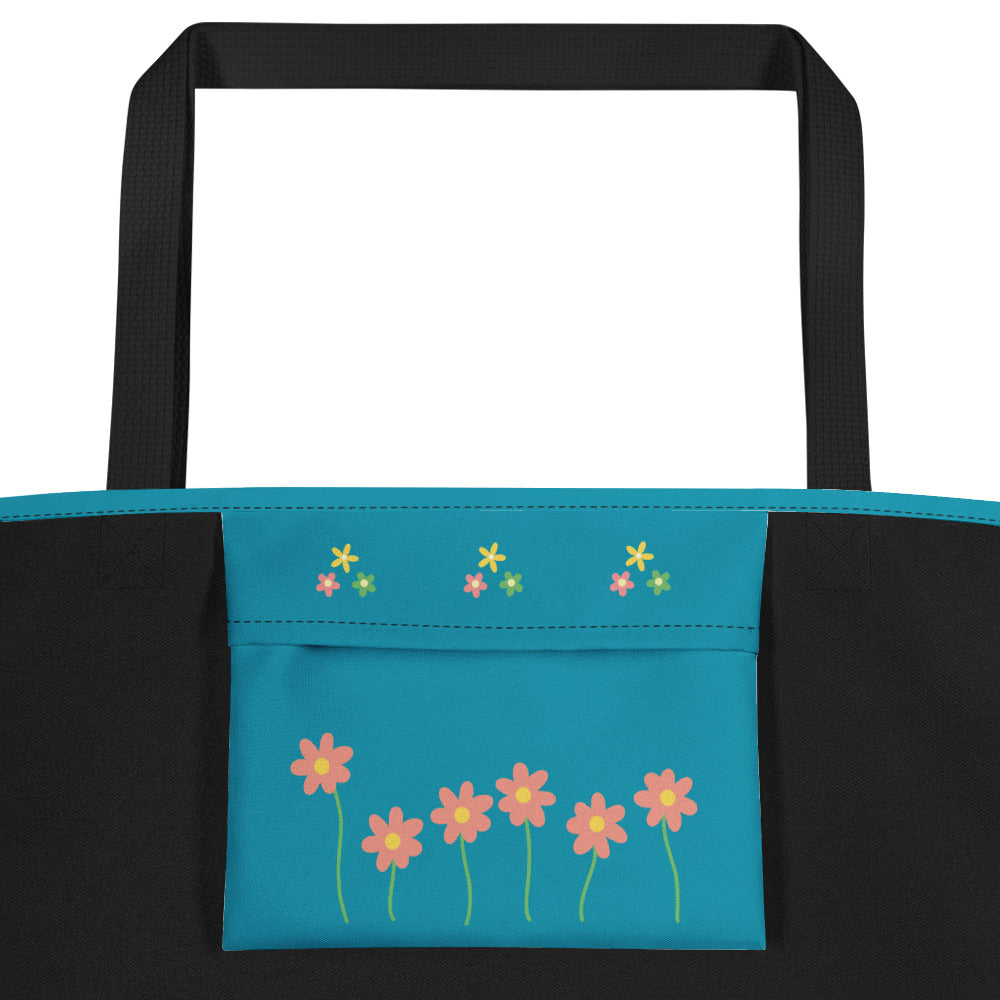 Bag, Large Tote (Turquoise) The Reading is Dreaming