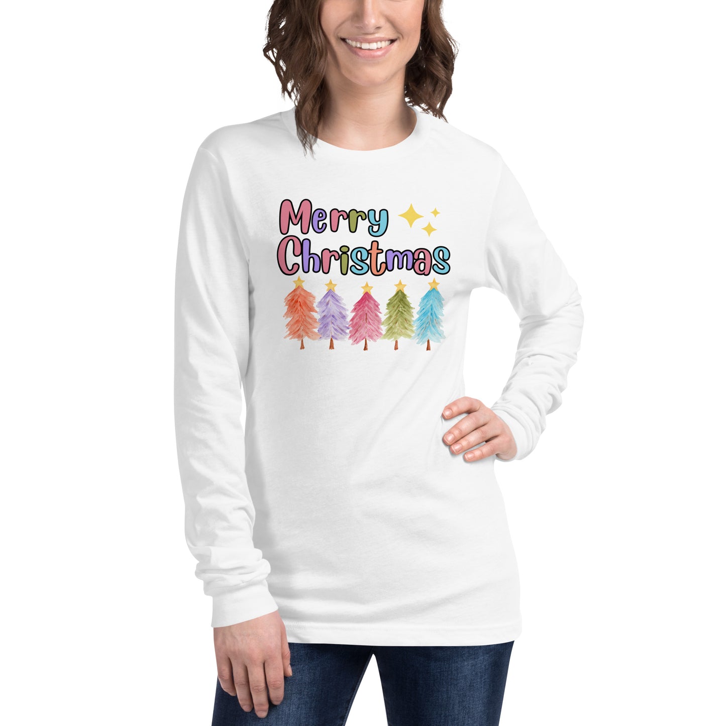 A Colorful Christmas Unisex Long Sleeve Tee