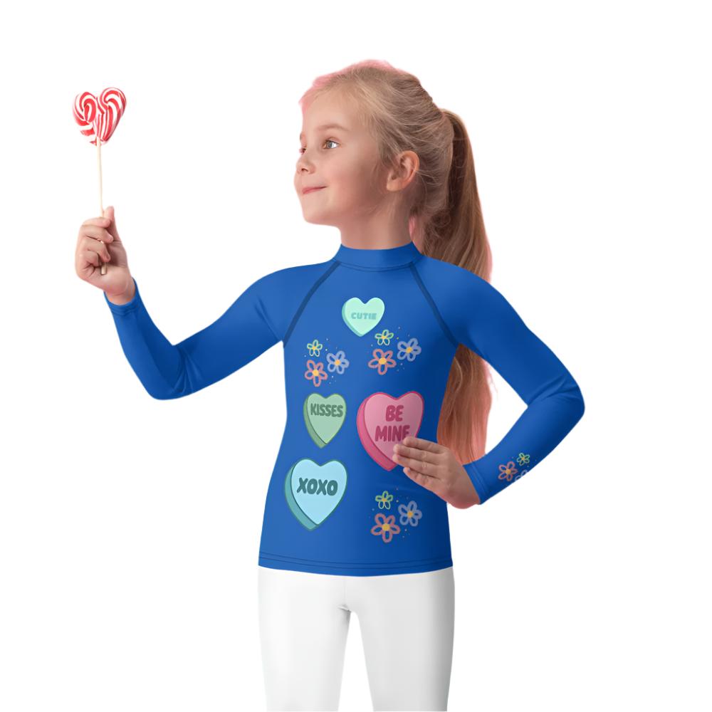 Toddlers Valentine's Day Rash guards and leggings