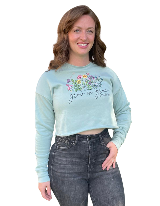 Grow in Grace Crop Sweatshirt