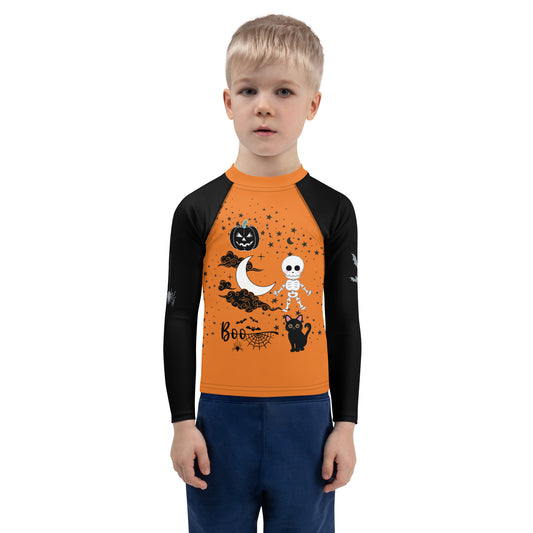 Halloween Fun Toddler Rash Guard, orange