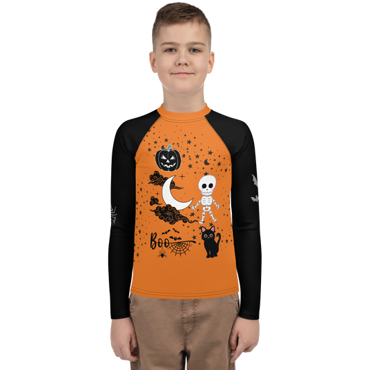 Halloween Fun Youth Rash Guard, orange