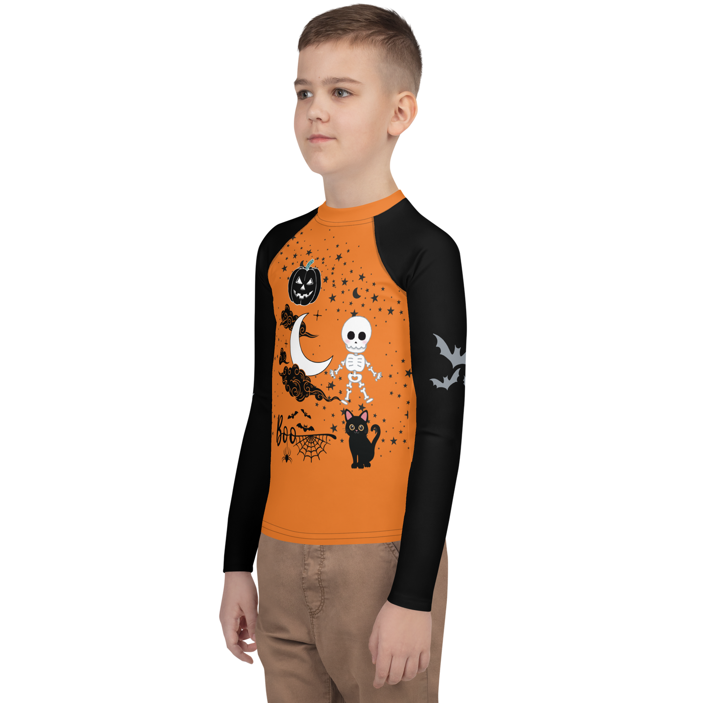 Halloween Fun Youth Rash Guard, orange