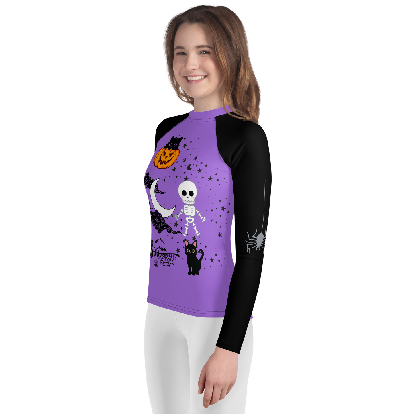 Halloween Fun Youth Rash Guard, Purple