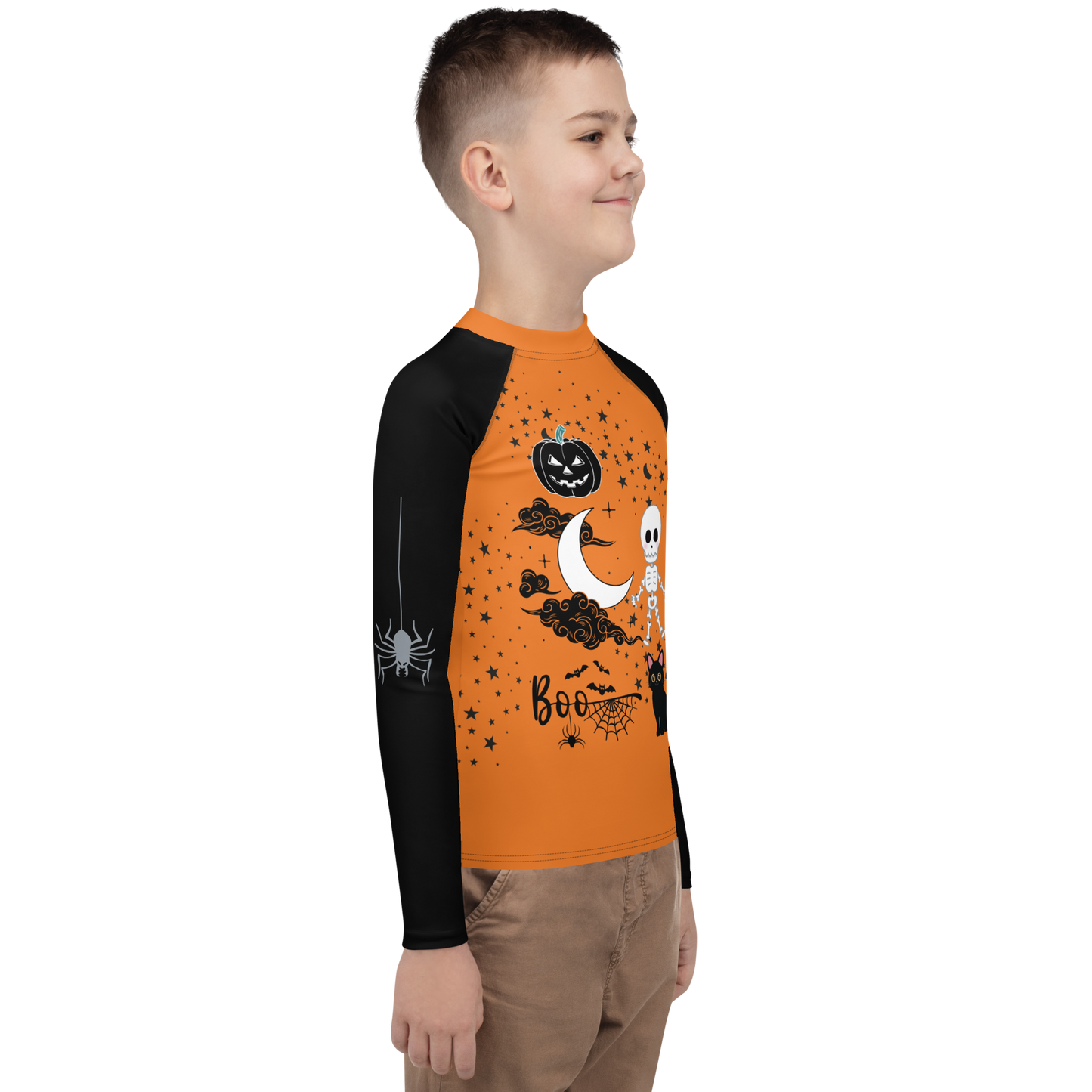 Halloween Fun Youth Rash Guard, orange