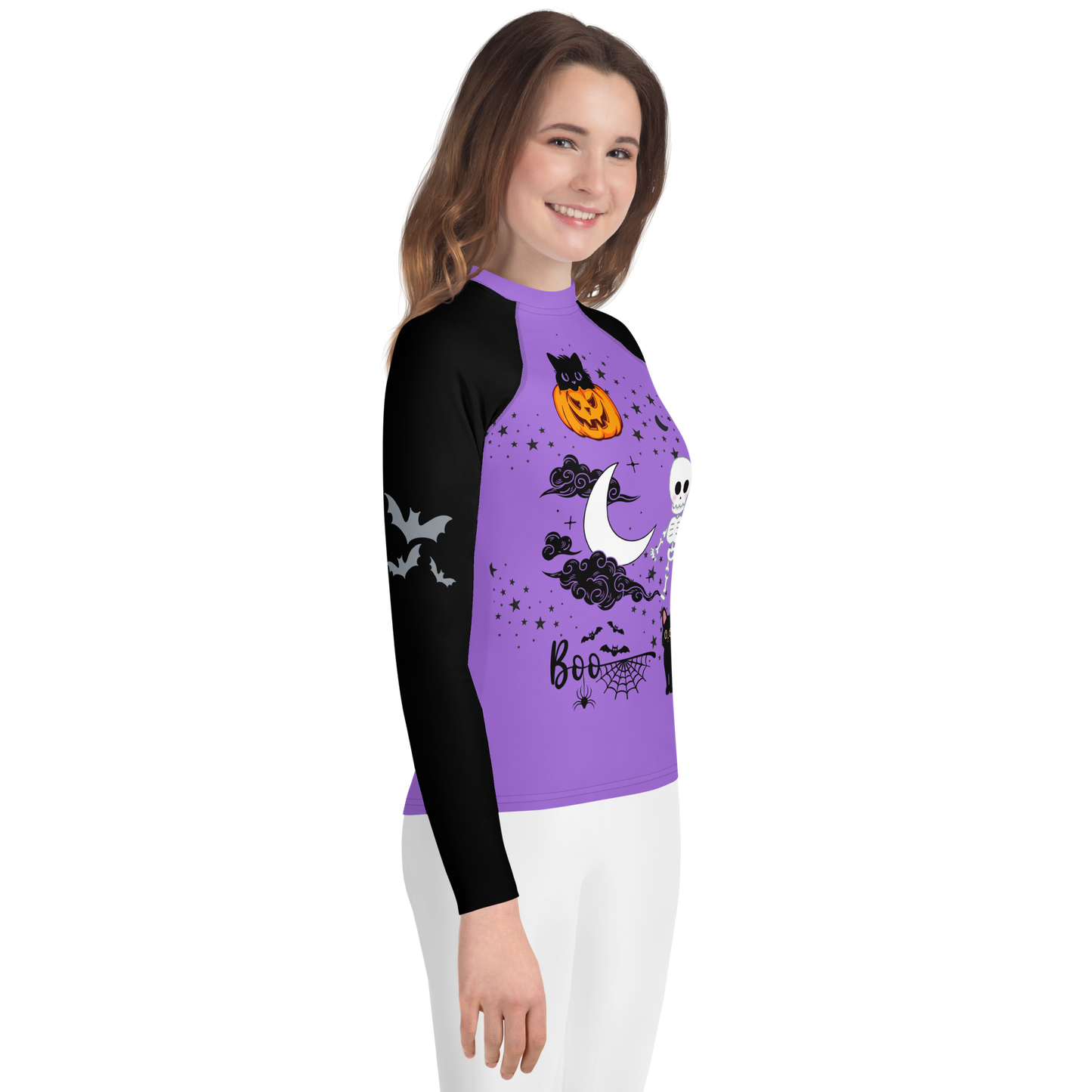 Halloween Fun Youth Rash Guard, Purple