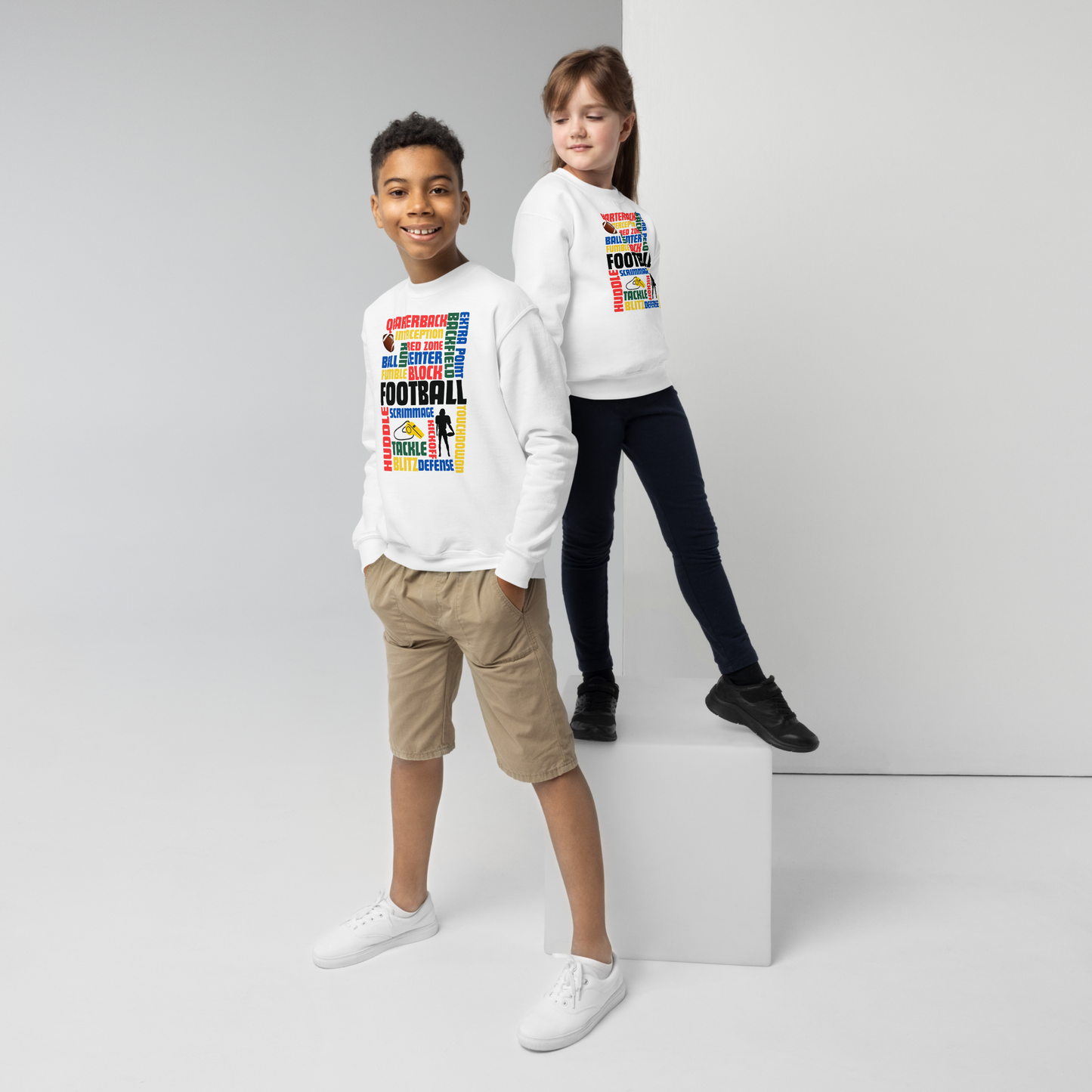 Football Fever Youth Crewneck Sweatshirt