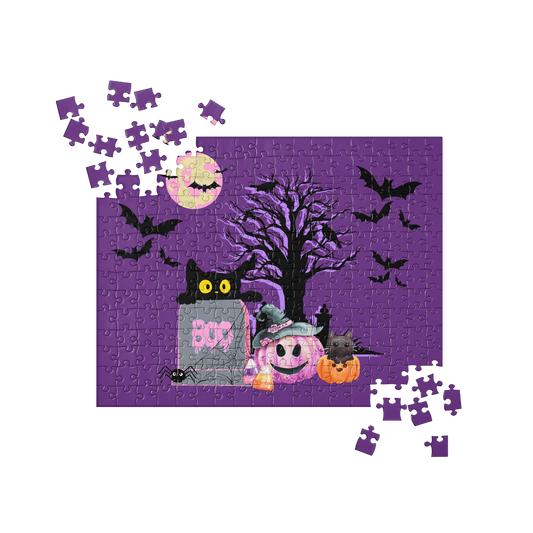 Jigsaw puzzle, Spooky Time Purple