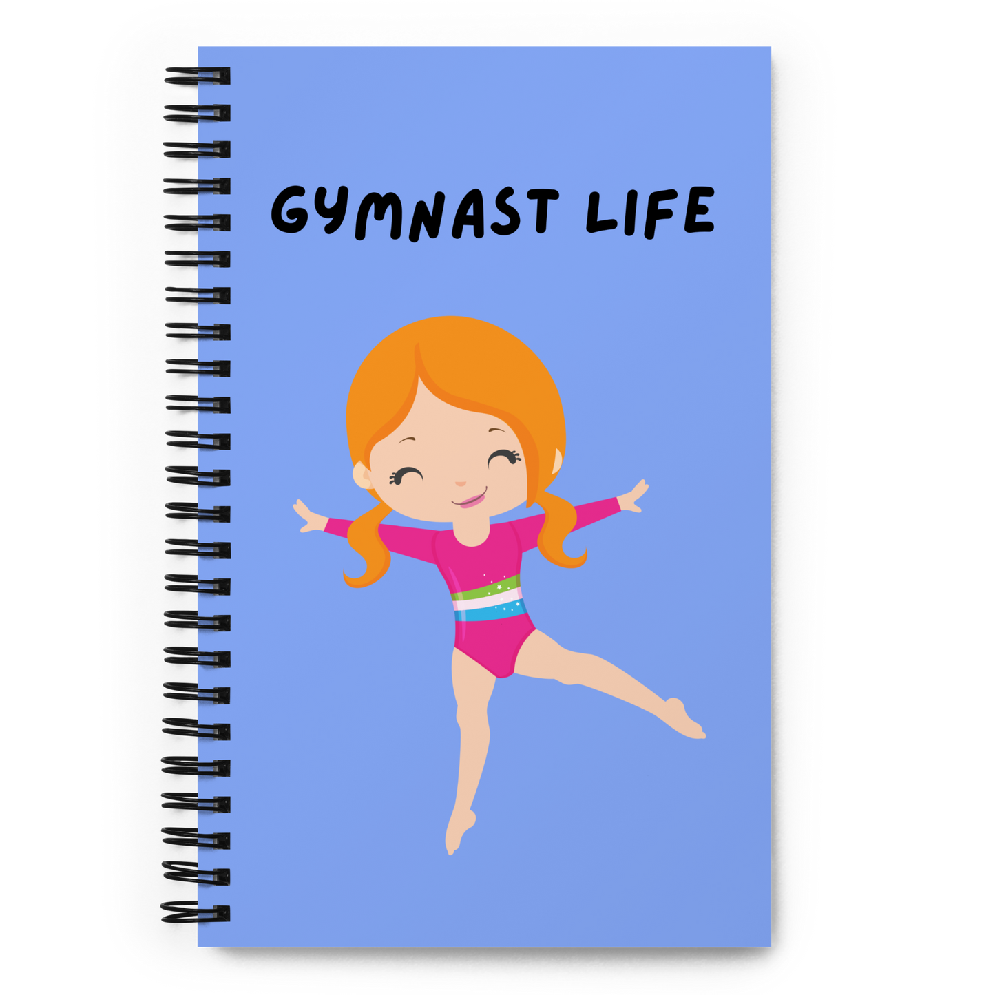 Spiral notebook, Gymnast Life - redhead