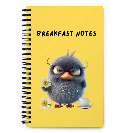 Spiral, Grumpy Bird Breakfast Notebook