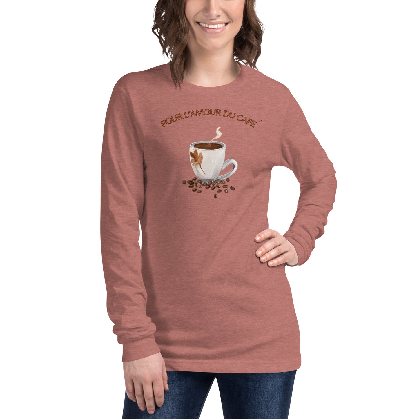 Pour L'amour Du Cafe Unisex Long Sleeve Tee