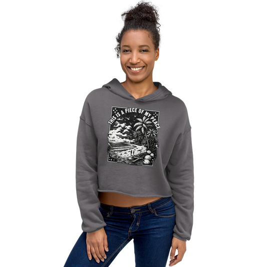 Peace at the Beach Crop Hoodie