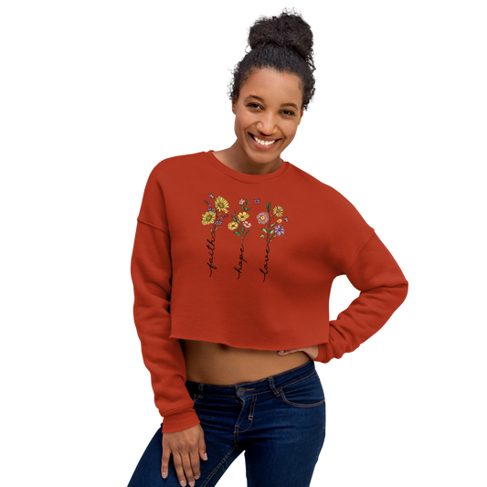 Faith Hope Love Cropped Sweatshirt