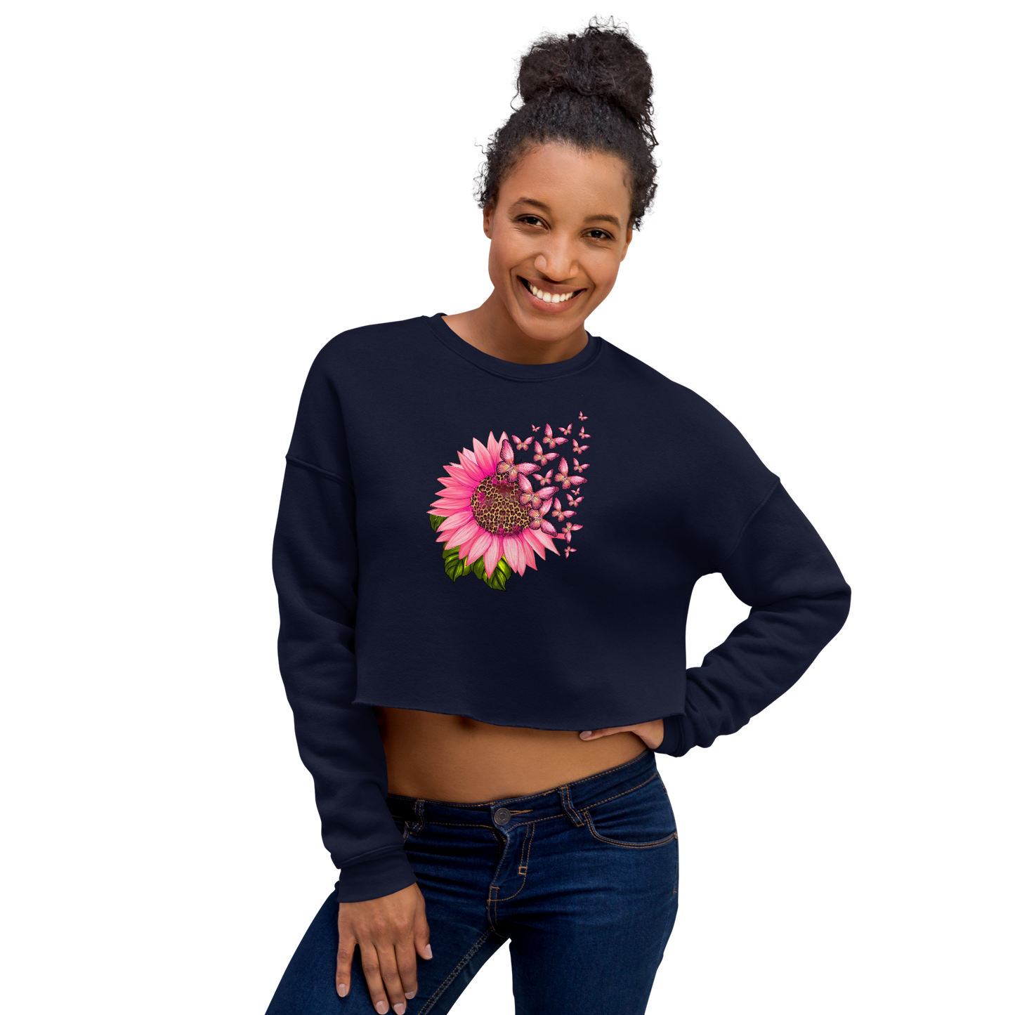 Butterfly Petal Cropped Sweatshirt