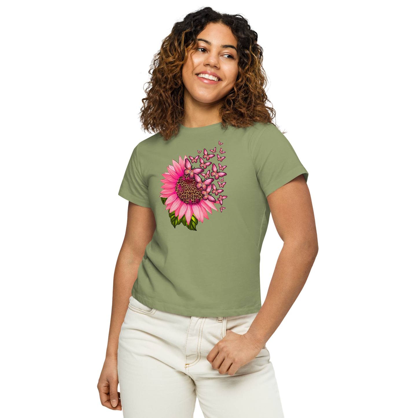 Butterfly Petal Women’s Waist Length t-shirt