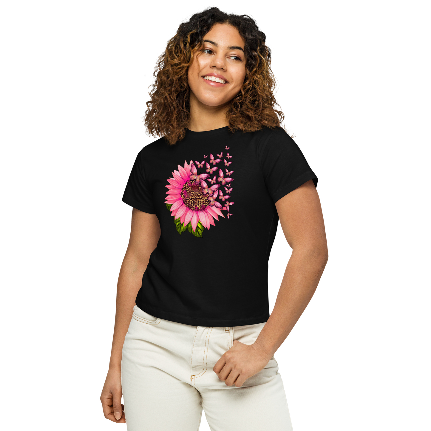 Butterfly Petal Women’s Waist Length t-shirt