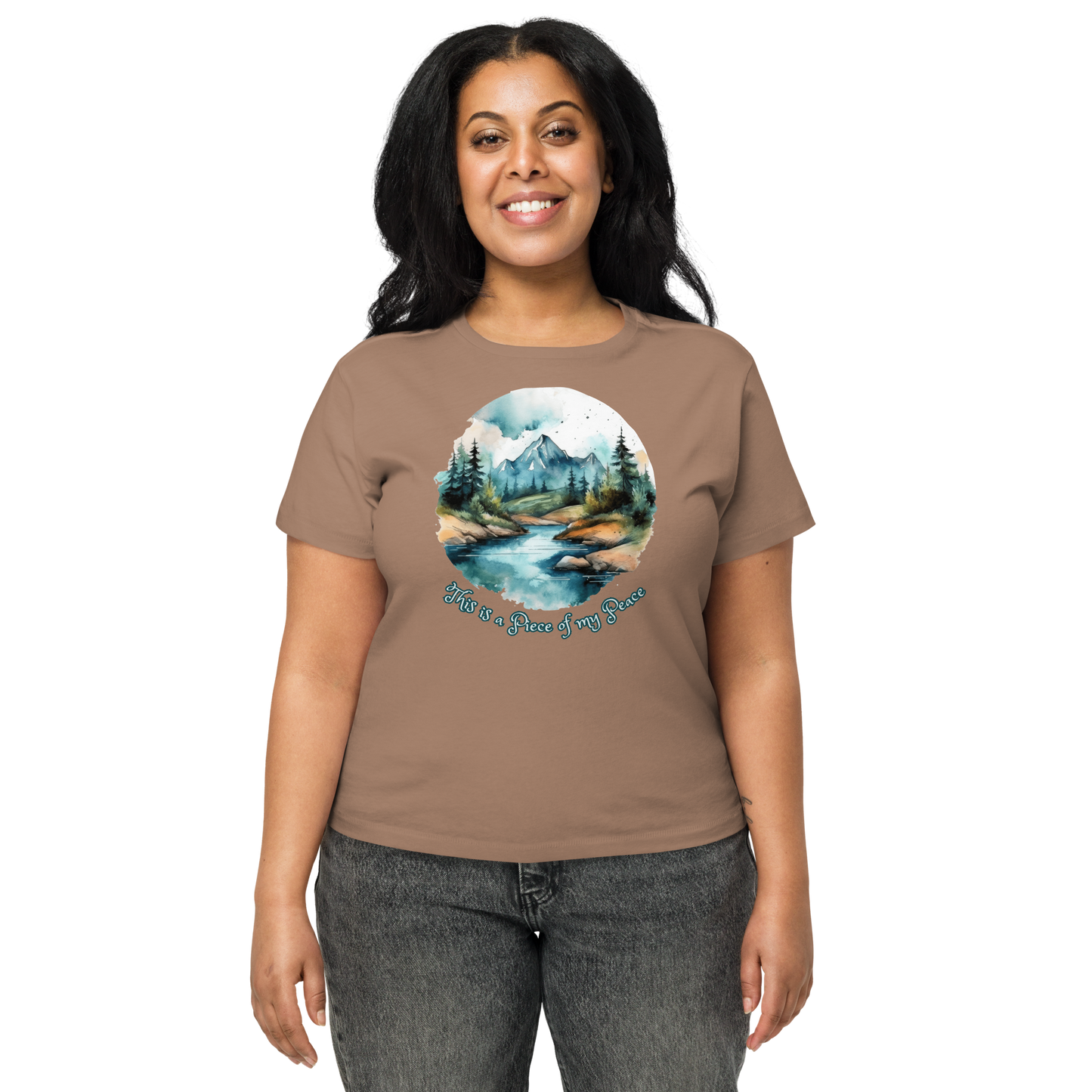 Peaceful Mountain Waist Length T-shirt