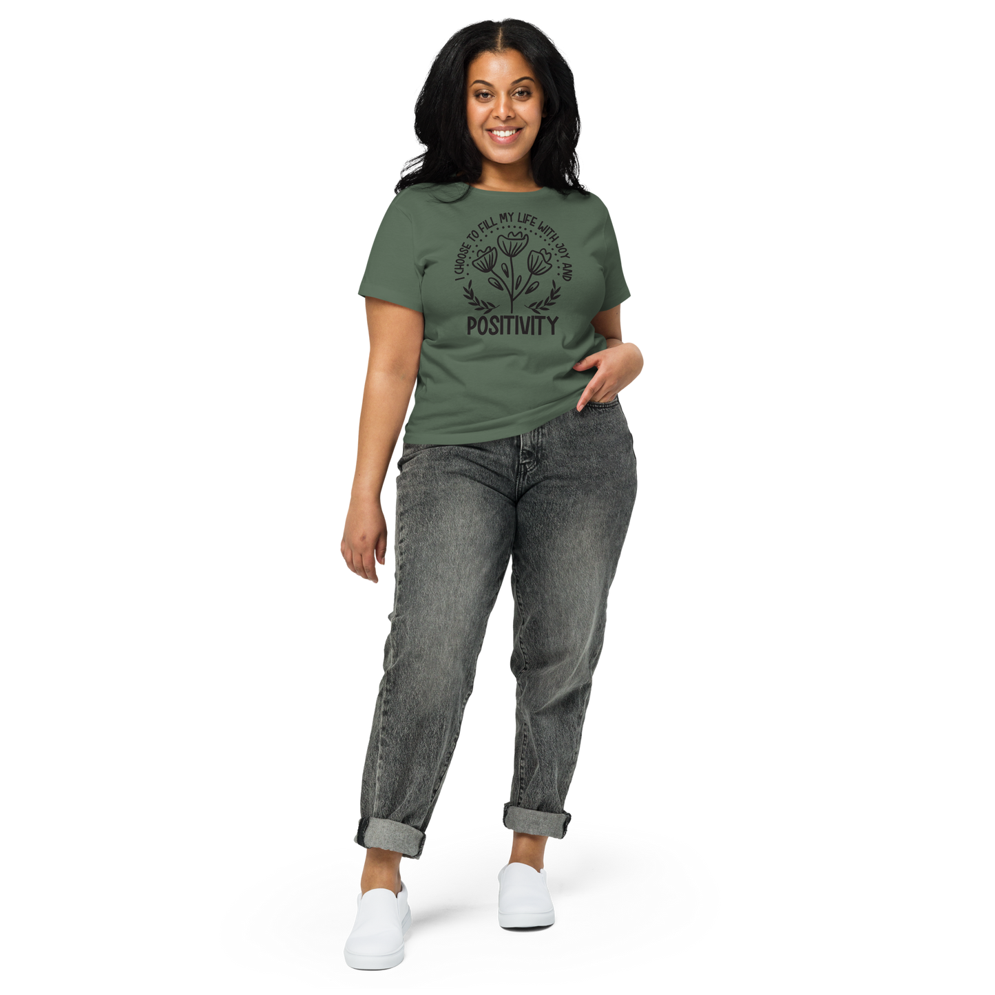 Positivity,  Women’s Waist Length t-shirt