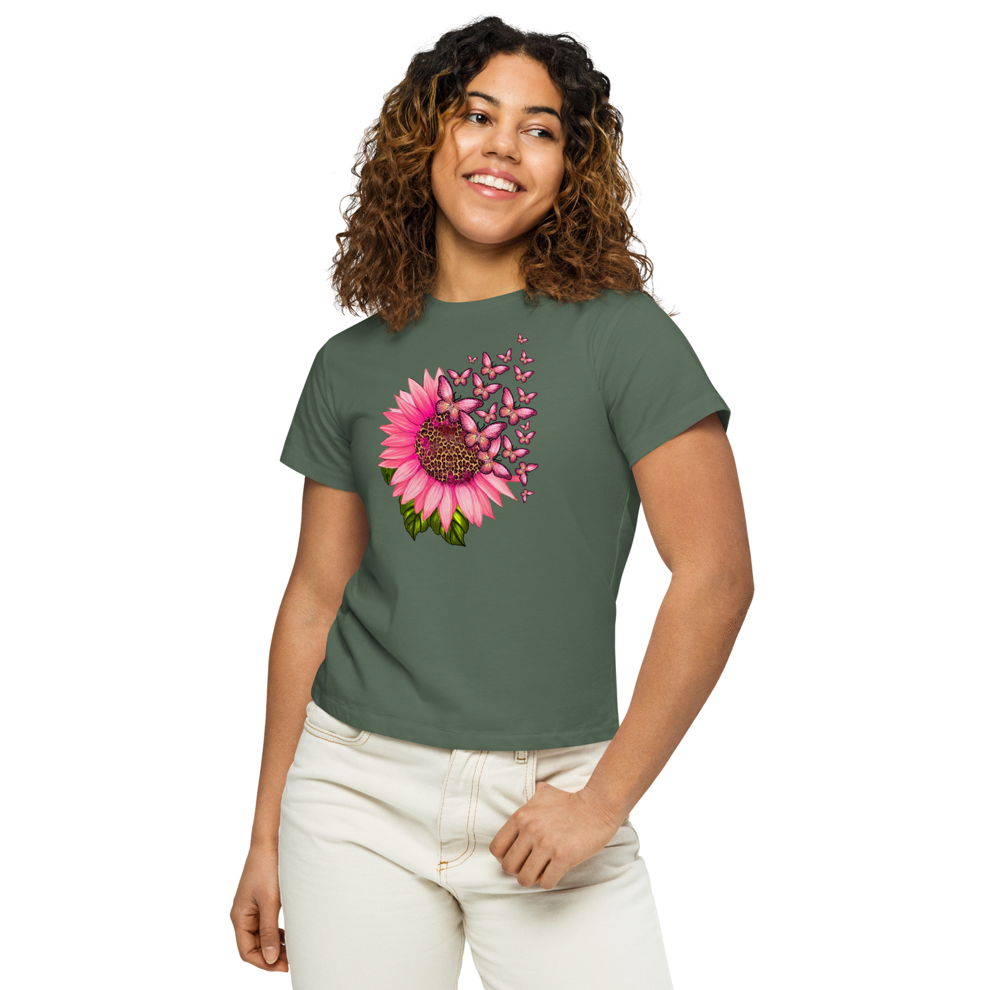 Butterfly Petal Women’s Waist Length t-shirt