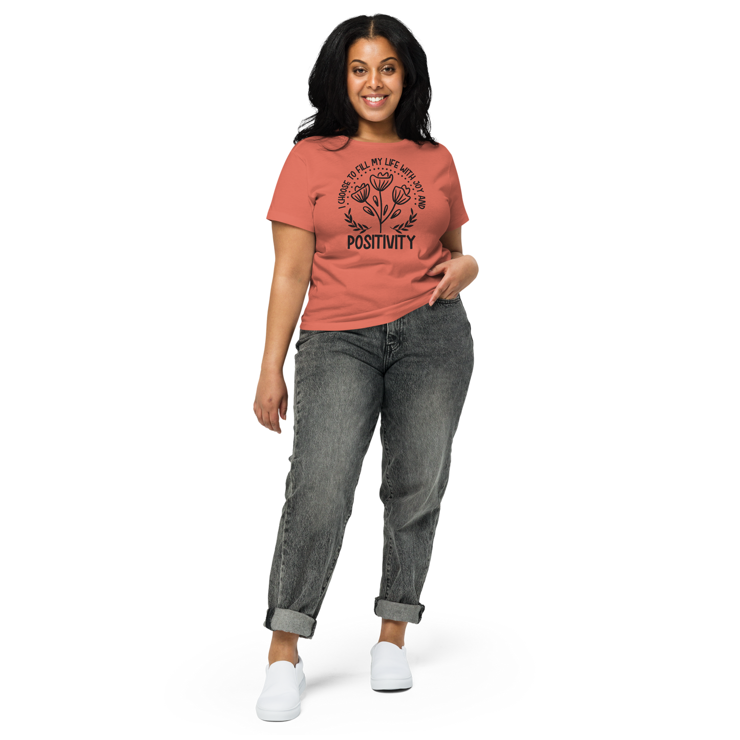 Positivity,  Women’s Waist Length t-shirt