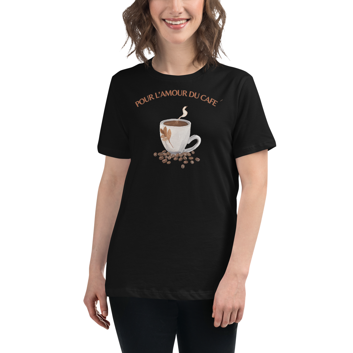 Pour L'amour Du Cafe Womens Relaxed T-shirt