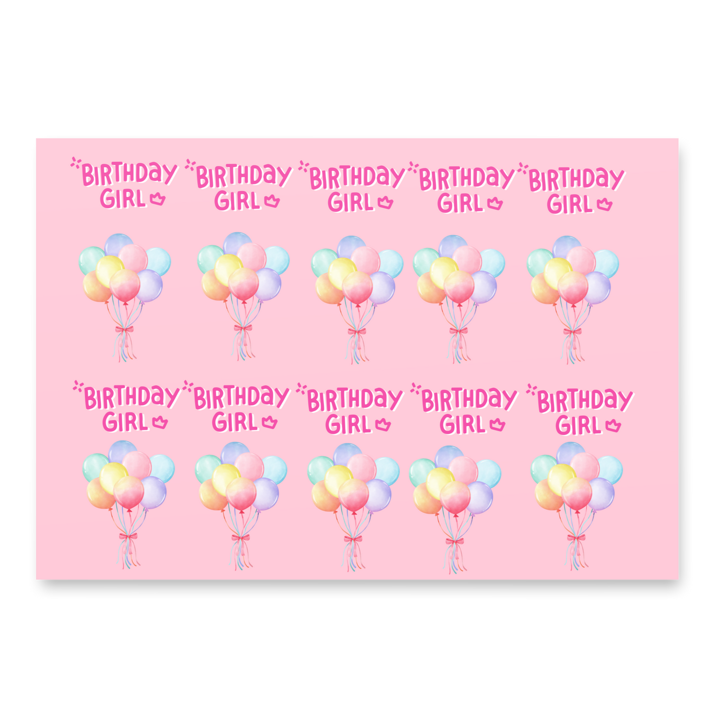 Birthday Girl Wrapping paper sheets