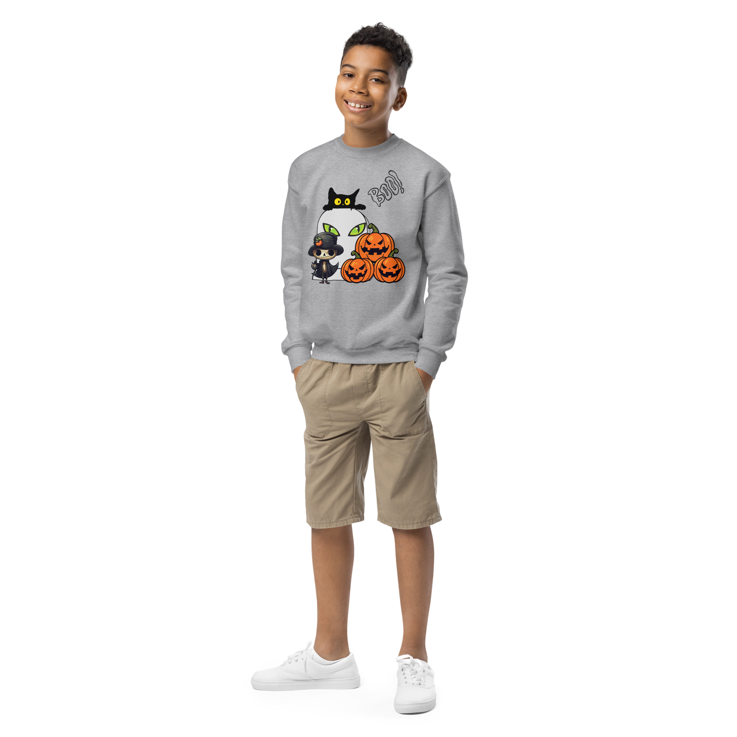 Boo Time Youth crewneck sweatshirt