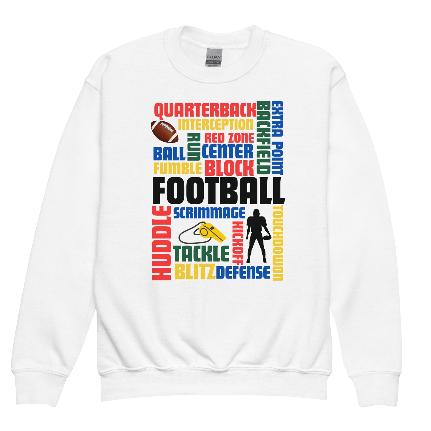 Football Fever Youth Crewneck Sweatshirt