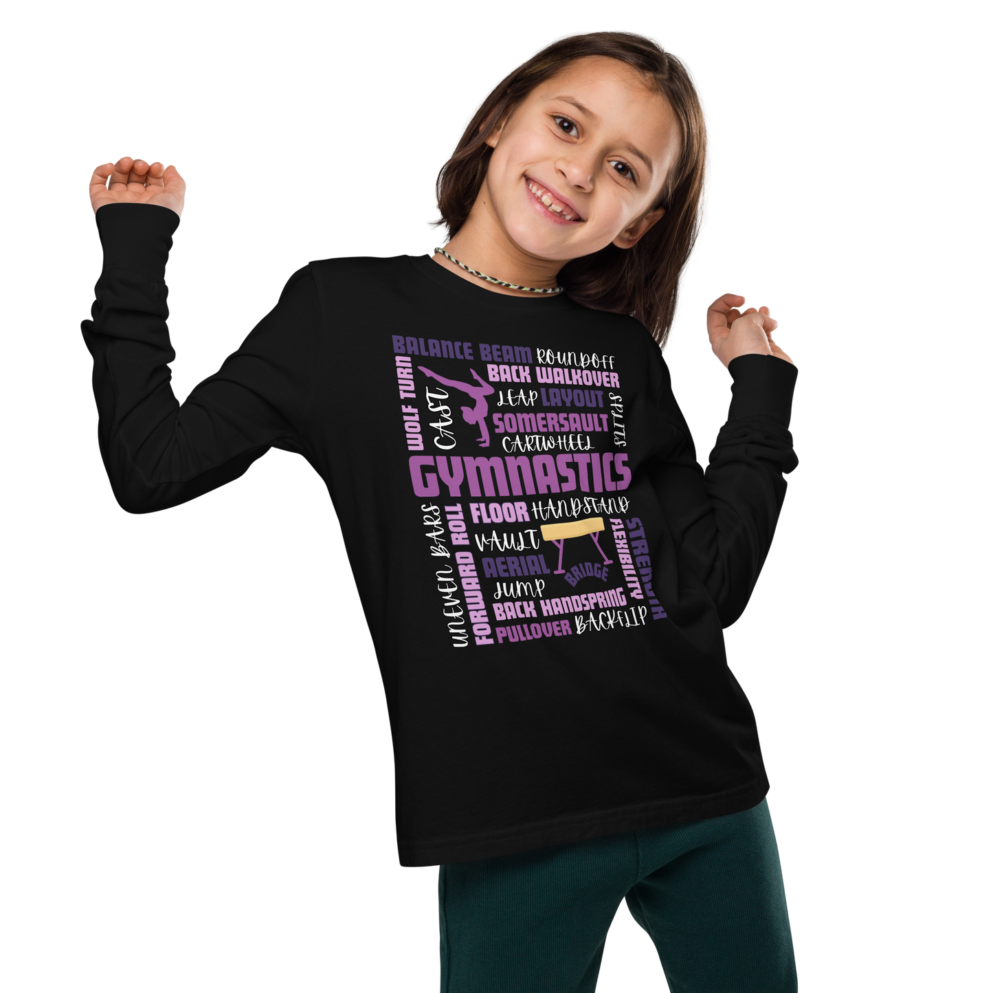 All About Loving Gymnastics Long Sleeve Tee