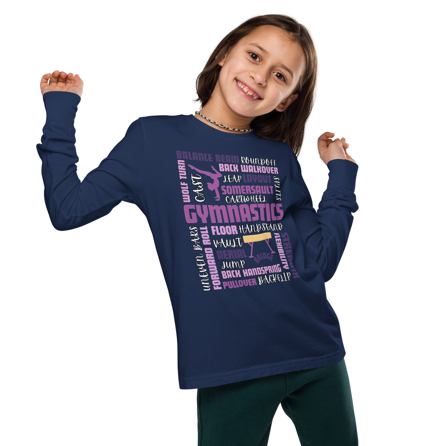 All About Loving Gymnastics Long Sleeve Tee