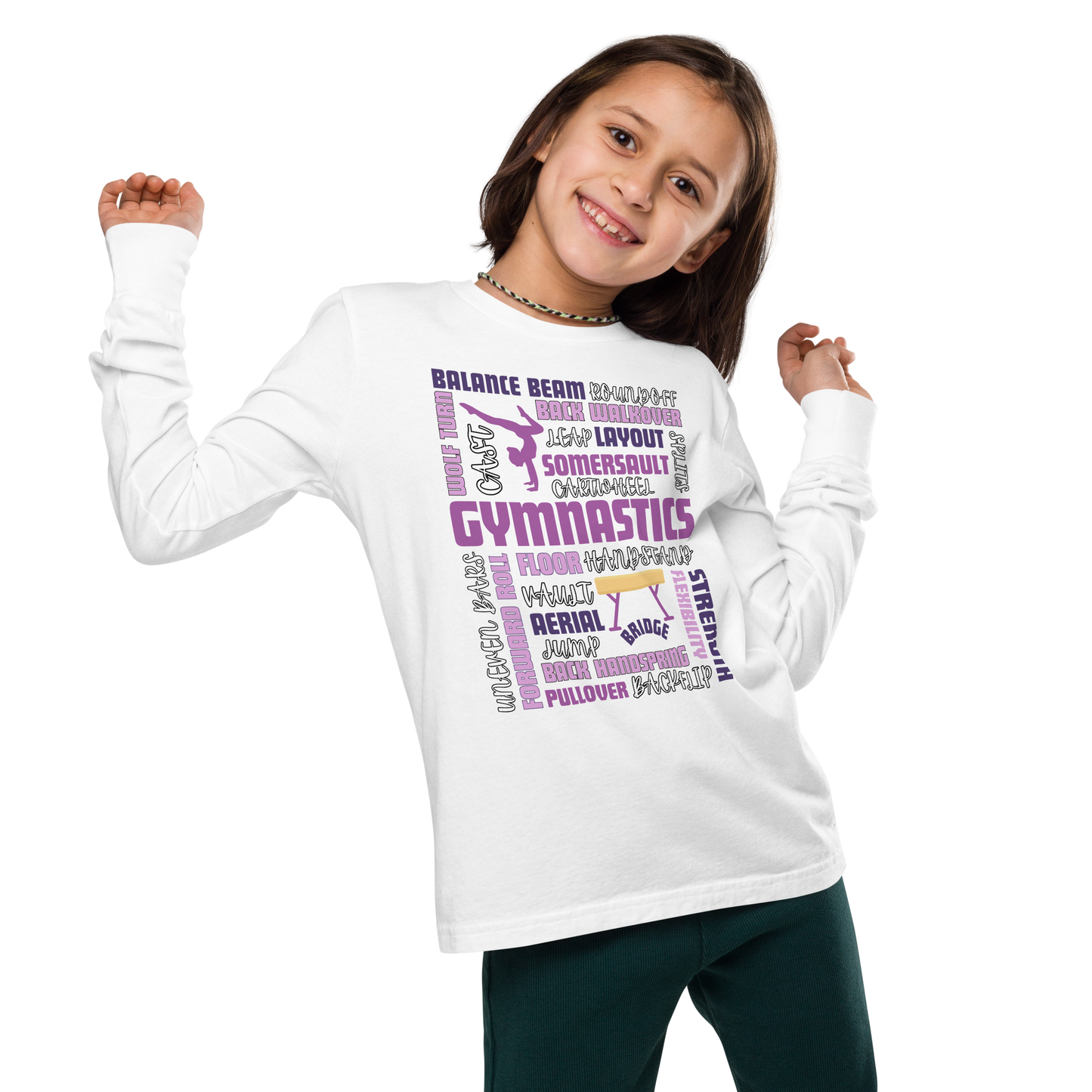 All About Loving Gymnastics Long Sleeve Tee