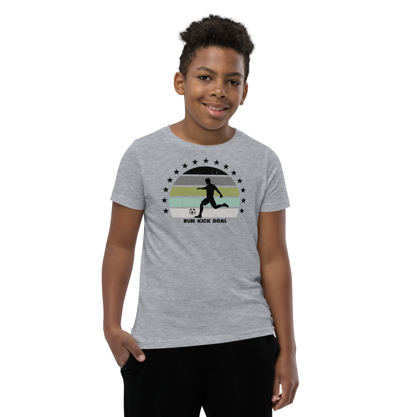 Run Kick Goal Youth Short Sleeve Tee